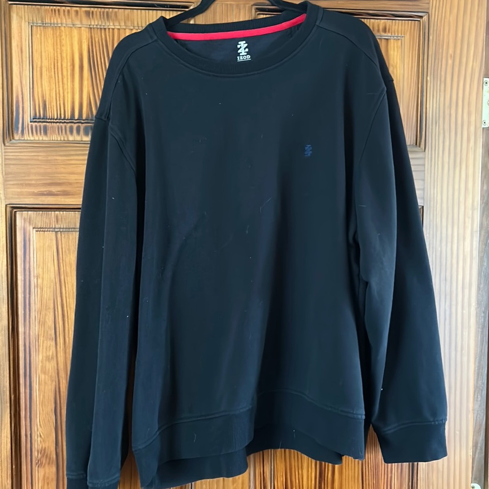 Izod Crewneck Sweatshirt in Black